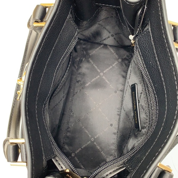 Michael Kors Hamilton Small Satchel Shoulder Crossbody Bag Black color NWT - Picture 10 of 15